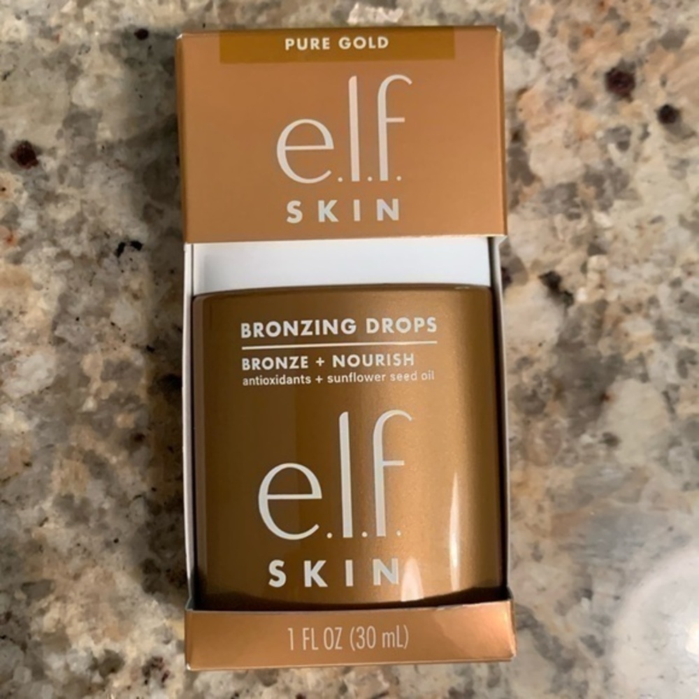 elf skin bronzing drops in pure gold bronze 2 brand new unopened 1 fl oz 30 ml